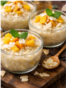 Coconut Mango Rice Pudding