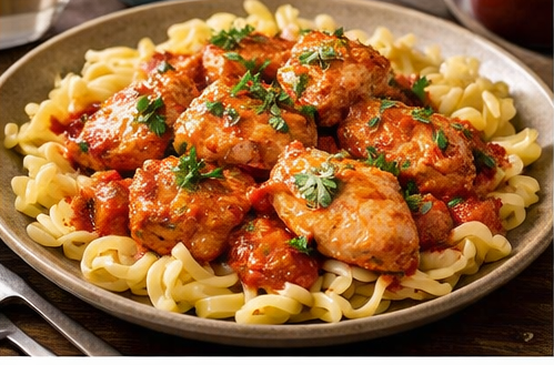 Hungarian Paprika Chicken with Noodles