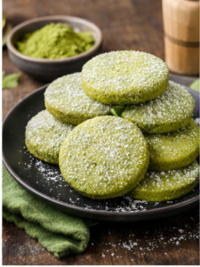 Japanese Matcha Shortbread Cookies