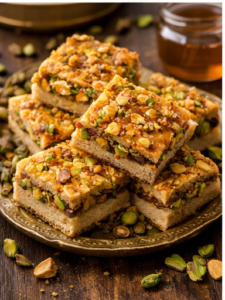 Middle Eastern Honey Pistachio Bars