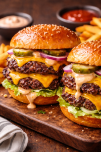 Smash-Style Cheeseburgers with Caramelized Edges